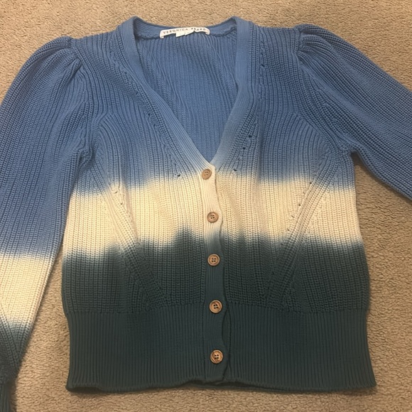 Veronica Beard Perula Ombré Tie Dye Cardigan Sweater Size L - Picture 7 of 8